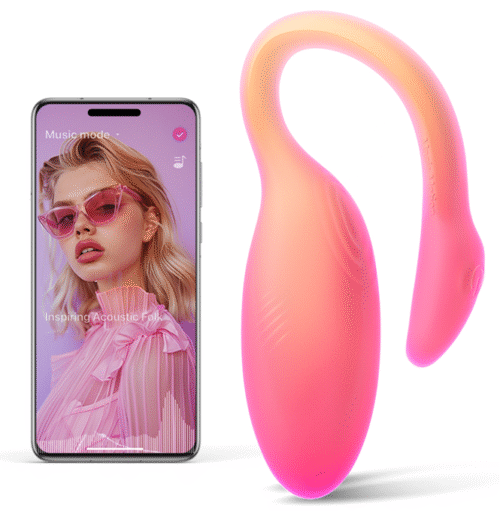Flamingo Max Orange -Wearable vibrator with